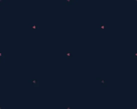 Sparse miniature coral emblems float across a midnight blue field, producin.. Illustrazione stock