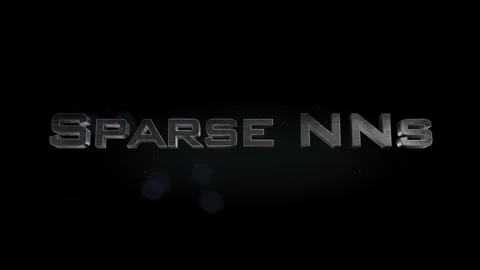 Sparse NNs title 3D metal text on black alpha channel background Stock Footage 301267194