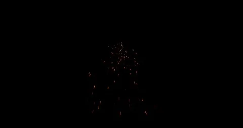 Sparse Orange Spark Energy Source Spot Against Black VFX Overlay Vídeo Stock 330468204