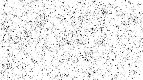 Sparse paint spatter grunge texture, stop motion animation on a white background Stock Footage 148939695