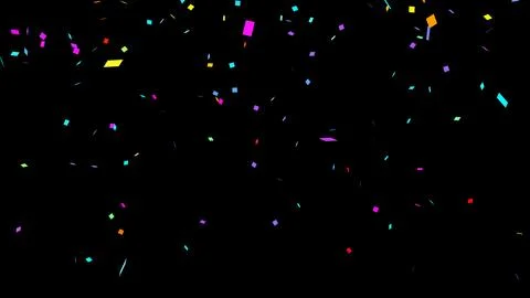 Sparse party confetti on black background, minimal festive vertical abstrac.. Stock Illustration
