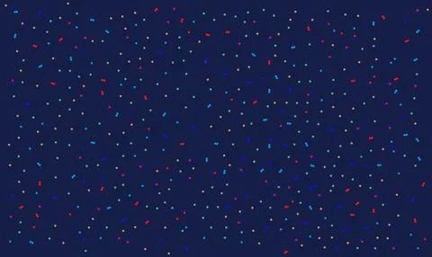 Sparse Red Cyan Tiny Dot Field Vector Background Stock Illustration