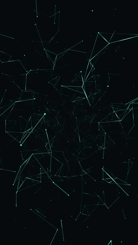 Sparse teal plexus network with glowing nodes seamless loop 스톡 동영상 347190804