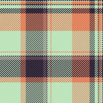 Sparse texture tartan fabric, crease pattern plaid vector. Hippy textile se.. Stock Illustration