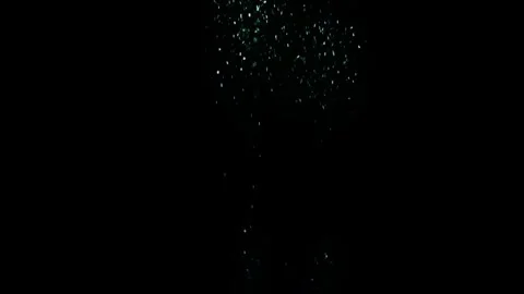 Sparse Underwater Bubble Trail On Black Background Video stock 339301725