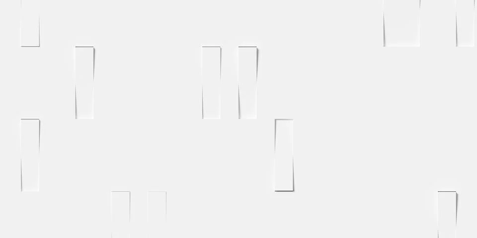 Sparsely positioned rotated vertical white rectangle boxes or bricks block .. Stock Illustration