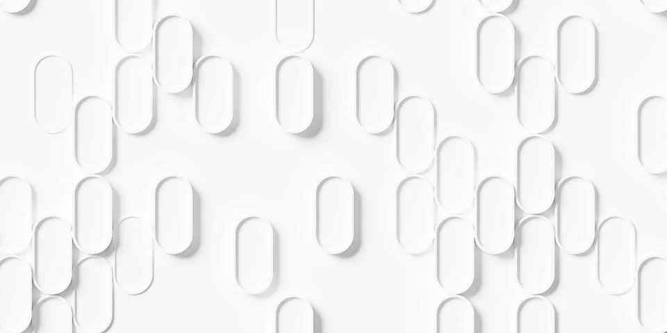 Sparsely scattered random offset white vertical ellipse border array geomet.. Stock Illustration