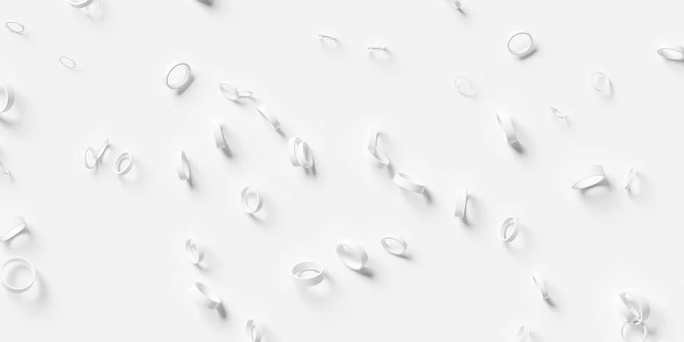 Sparsely scattered standing small white circle rings background wallpaper b.. Stock Illustration