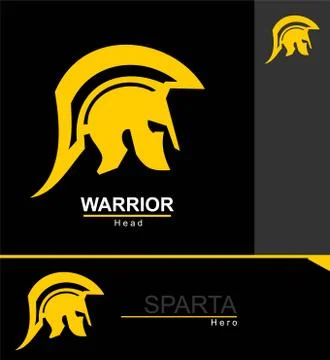 Sparta warrior head Stock Illustration