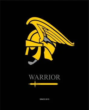 Sparta warrior head Stock Illustration