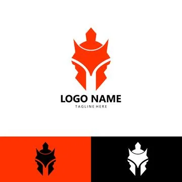 Spartan Fox logo design vector Stock-Illustration