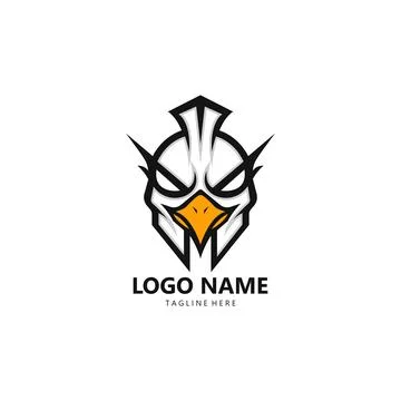 Spartan Hawks logo design vector 스톡 일러스트