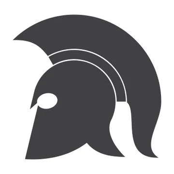 Spartan Helmet Vector Icon Illustrazione stock
