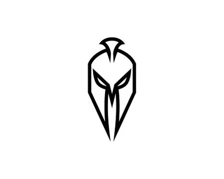 Spartan helmet vector icon Stock Illustration