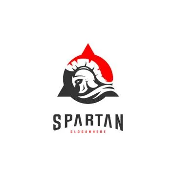 Spartan Logo design vector illustration . Spartan Helmet Logo template. Moder Stock Illustration