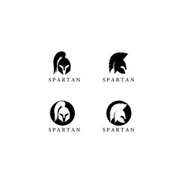 Spartan logo template 스톡 일러스트