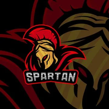Spartan Logo Vector Template. Modern logo esport team. Emblem logo Stock Illustration