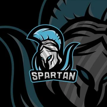 Spartan Logo Vector Template. Modern logo esport team. Emblem logo Stock Illustration