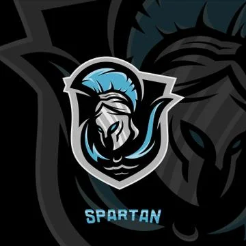 Spartan Logo Vector Template. Modern logo esport team. Emblem logo Stock Illustration