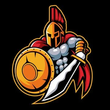 Spartan mascot logo design vector with modern illustration concept Stock Illustration