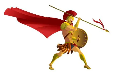 Spartan powerful warrior Stock Illustration