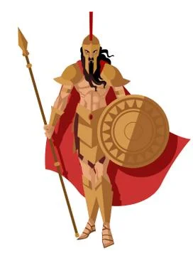 Spartan powerful warrior Stock Illustration