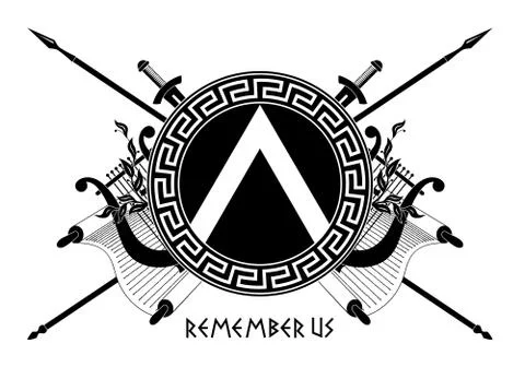 Spartan shield Stock Illustration