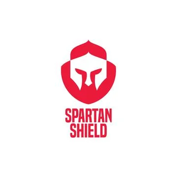 Spartan Shield Logo Stock Illustration