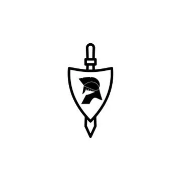 Spartan vector logo icon design template illustration Stock Illustration