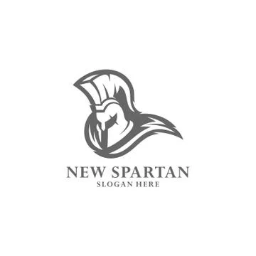 Spartan warrior logo design vector illustration. Warriors sport team logo des Stockillustratie