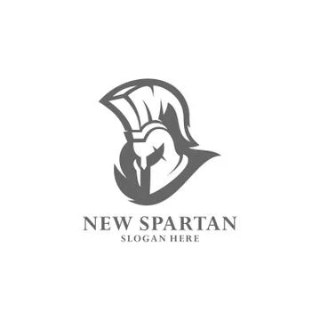 Spartan warrior logo design vector illustration. Warriors sport team logo des Illustrazione stock