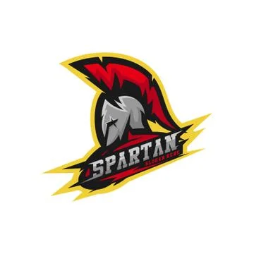 Spartan warrior logo design vector illustration. Warriors sport team logo des Stock Illustration