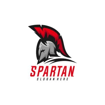 Spartan warrior logo design vector illustration. Warriors sport team logo des Stock Illustration