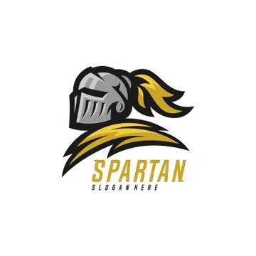 Spartan warrior logo design vector illustration. Warriors sport team logo des Stock Illustration