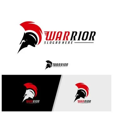 Spartan warrior logo design vector illustration. Warriors sport team logo des Stock Illustration