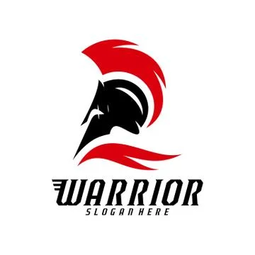 Spartan warrior logo design vector illustration. Warriors sport team logo des Stock Illustration