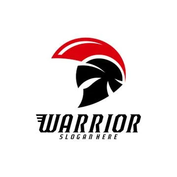 Spartan warrior logo design vector illustration. Warriors sport team logo des Illustrazione stock