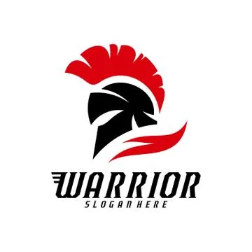Spartan warrior logo design vector illustration. Warriors sport team logo des Stock Illustration