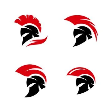 Spartan warrior logo design vector illustration. Warriors sport team logo des Stock Illustration
