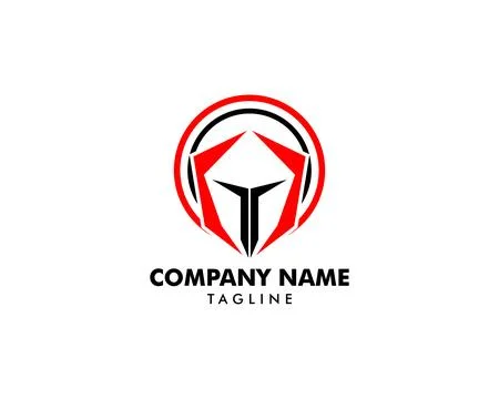 Spartan warrior logo design vector illustration Stock Illustration