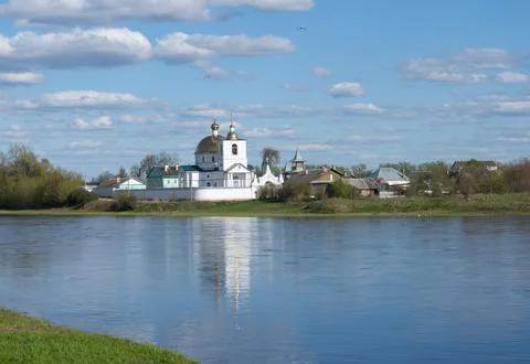 Spaso Kazan Simansky Monastery is a convent of the Pskov Stock Photos