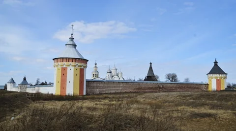 Spaso-Prilutskii Dimitriev monastery Stock Footage 49085103