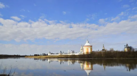 Spaso-Prilutskii Dimitriev monastery Stock Footage 49105228