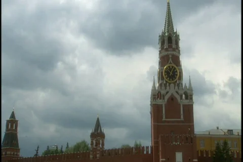 Spasskaya Clock Stock Footage 443764