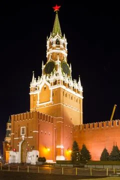 Spasskaya Tower of Kremlin Stock Photos
