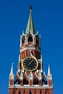 Spasskaya tower Stockfoto's