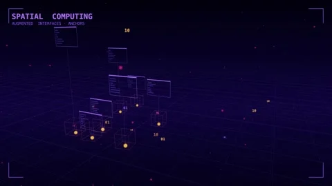 Spatial computing anchored panels depth Stock Footage 339994150