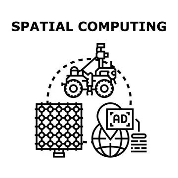 Spatial computing innovation representing digital technology concepts 스톡 일러스트