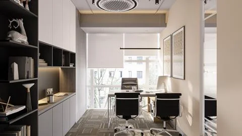 Spatial Efficiency Optimizing Office Layouts for Maximum Productivity Stock Photos