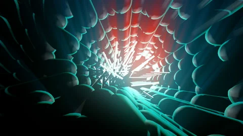 Spatial tunnel Stock Footage 134559491